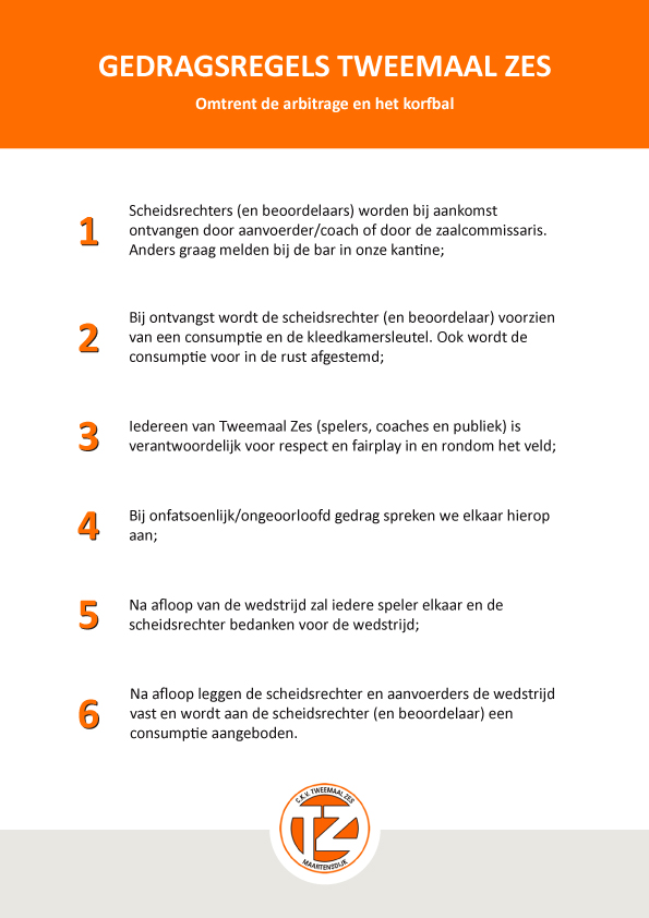 Gedragscode-Arbitrage Tweemaal Zes